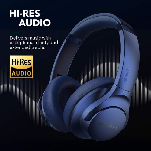  Anker Soundcore Life Q20 Hybrid Active Noise Cancelling Headphones, Wireless Over Ear Bluetooth Headphones, 40H Playtime, Hi-Res Audio, Deep Bass, Memory Foam Ear Cups, for Travel,