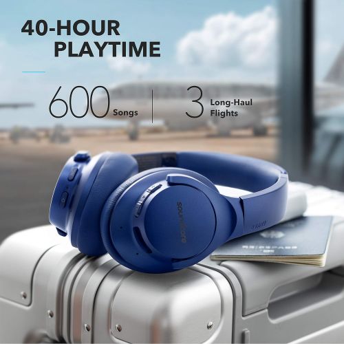  Anker Soundcore Life Q20 Hybrid Active Noise Cancelling Headphones, Wireless Over Ear Bluetooth Headphones, 40H Playtime, Hi-Res Audio, Deep Bass, Memory Foam Ear Cups, for Travel,