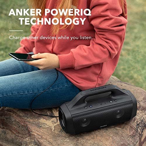  [아마존베스트]Anker Soundcore Motion Boom Outdoor Bluetooth Speaker with Titanium Audio Drivers, BassUp Technology, IPX7 Water Protection, 24H Battery, with Carrying Strap, Ideal for Outdoors, G