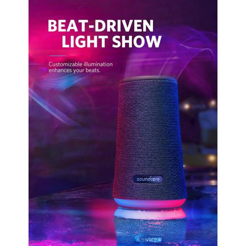 앤커 Soundcore Flare+ Portable 360° Bluetooth Speaker by Anker, Huge 360° Sound, IPX7 Waterproof, Bigger Bass, Ambient LED Light, 20-Hour Playtime, 4 Drivers with 2 Passive Radiators, S