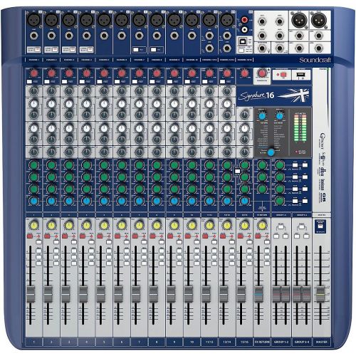  Soundcraft},description:The Signature 16 is a high-performance 16-input small format analogue mixer with onboard effects. It features smooth, premium-quality faders with GB Series