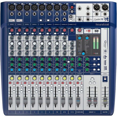  Soundcraft},description:The Signature 12 is a high-performance 12-input small format analogue mixer with onboard effects. It features smooth, premium-quality faders with GB Series