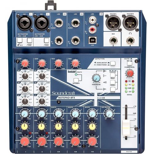  Soundcraft},description:The Notepad-8FX 8-channel mixer makes it easy to get legendary Soundcraft sound for your music, podcasts or videos. The Notepad-8FX combines professional-gr