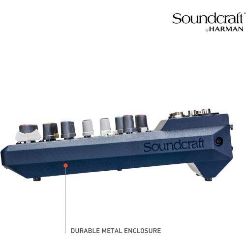  Soundcraft Notepad-8FX Small-format Analog Eight-Channel Mixing Console with USB I/O and Lexicon Effects (5085984US)