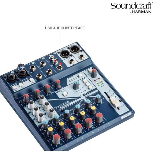  Soundcraft Notepad-8FX Small-format Analog Eight-Channel Mixing Console with USB I/O and Lexicon Effects (5085984US)