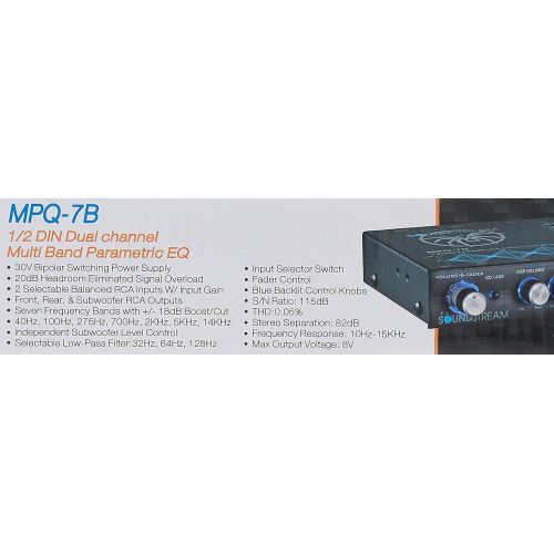  Soundstream MPQ-7B 7-Band 1/2 DIN Equalizer