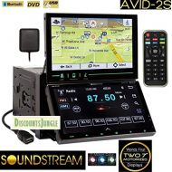 Soundstream AVID-2S Same as VRN-DD7HB Multimedia System Two Dual 7 Displays Double DIN Bluetooth car GPS Navigation/DVD/CD/AM/FM USB/SD Stereo Receiver Glass w/SmartSense Touchscre