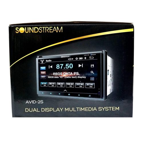  Soundstream AVID-2S Same as VRN-DD7HB Multimedia System Two Dual 7 Displays Double DIN Bluetooth car GPS NavigationDVDCDAMFM USBSD Stereo Receiver Glass wSmartSense Touchscre