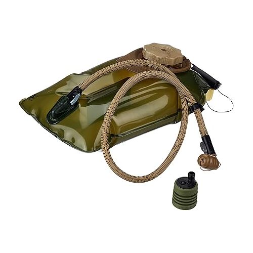  Source M.C. 3L Ultimate Low Profile Hydration System with UTA Rapid Refill Adapter and Magnetic Clip Kit, Coyote (4325190203)
