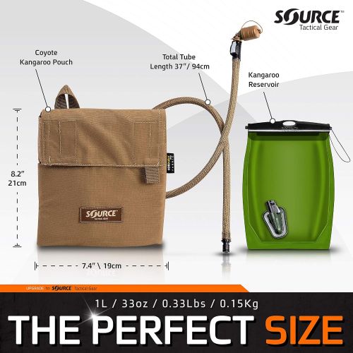  [아마존베스트]Source Tactical Kangaroo 1-Liter Collapsible Canteen Hydration System with Pouch