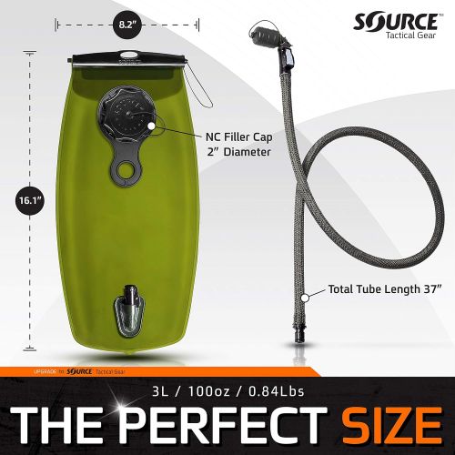  Source WXP 3L Storm Valve Foliage Hydration Reservoir System - Leakproof Widepac Closure