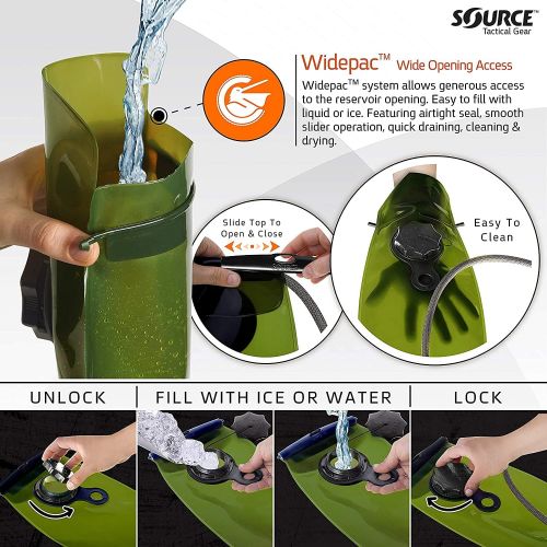  Source WXP 3L Storm Valve Foliage Hydration Reservoir System - Leakproof Widepac Closure