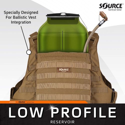  Source Hydration Bladder WLPS Low Profile - 3 Liter (100oz) Water Bladder with High Flow Storm Valve - Featuring All Hydration Technology Advantages