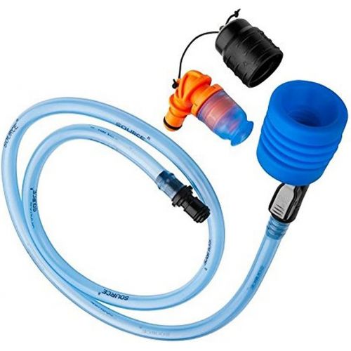  Source Outdoor Helix Tube Kit with UTA Universal Tube Adaptor - High-Flow Helix Bite Valve for Full Flow with Just a Soft Bite - UTA for Refill of Reservoir Directly Through Drinki