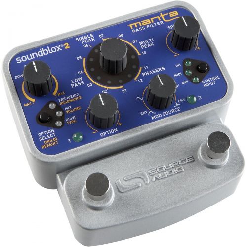  Source Audio},description:The Soundblox 2 Manta Bass Filter is the next generation of the popular Soundblox Pro Bass Envelope Filter. The Manta features 12 finely crafted filter ef