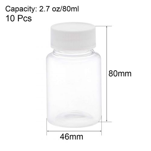  Sourcing map sourcing map 5Stueck 1.7 oz/50ml PlastiK Labor Reagensflasche kleine Mund Container sauber Flasche