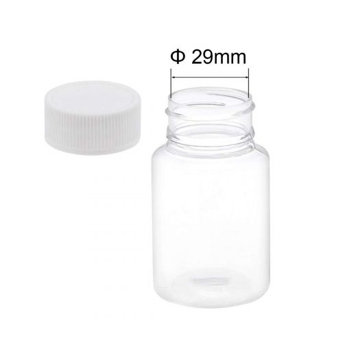  Sourcing map sourcing map 5Stueck 1.7 oz/50ml PlastiK Labor Reagensflasche kleine Mund Container sauber Flasche