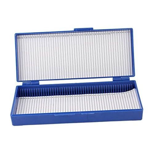  [아마존베스트]Sourcing map Royal Blue Plastic Rectangle Slide Box Holds 50 Microscope Slides