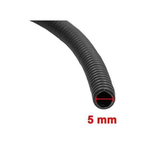  [아마존베스트]-Service-Informationen sourcing map General Flexible Hose Divided Loom Cable Duct Tube 9.84 Feet Black