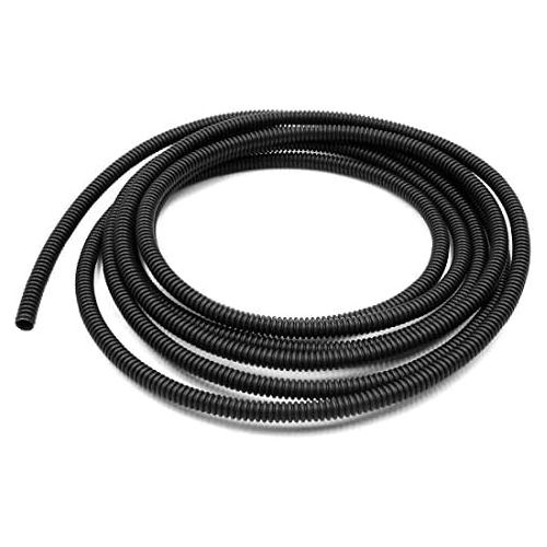  [아마존베스트]-Service-Informationen sourcing map General Flexible Hose Divided Loom Cable Duct Tube 9.84 Feet Black