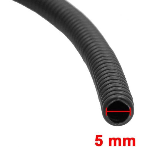  [아마존베스트]-Service-Informationen sourcing map General Flexible Hose Divided Loom Cable Duct Tube 9.84 Feet Black