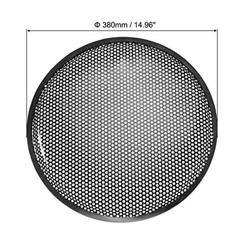  [아마존베스트]-Service-Informationen sourcing map 2x 15 inch speakers mesh decorative circle woofer protective film