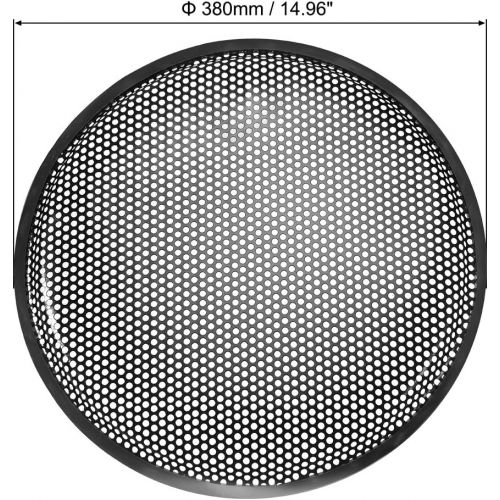  [아마존베스트]-Service-Informationen sourcing map 2x 15 inch speakers mesh decorative circle woofer protective film