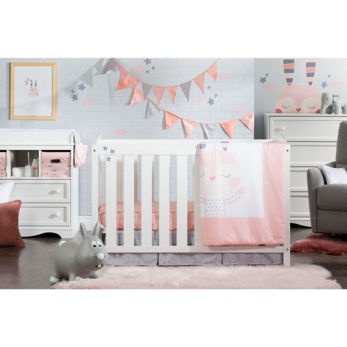  South Shore DreamIt Pink Doudou the Rabbit 3-Piece Baby Crib Bed Set and Pillow by South Shore Furniture