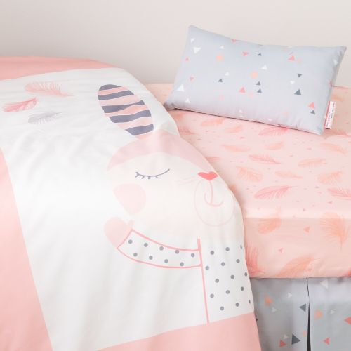  South Shore DreamIt Pink Doudou the Rabbit 3-Piece Baby Crib Bed Set and Pillow by South Shore Furniture