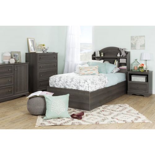  South Shore Savannah 3-Drawer Dresser with Door, Gray Maple