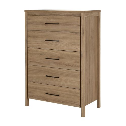  South Shore Gravity 5-Drawer Chest, Rustic Oak