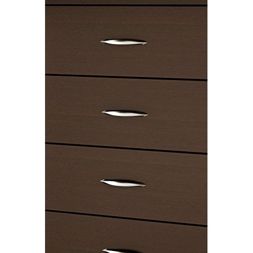  South Shore Step One 6-Drawer Dresser, Chocolate with Matte Nickel Handles