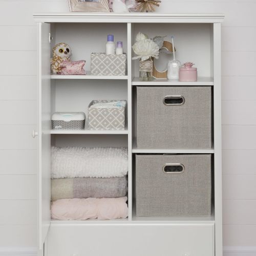  South Shore Cotton Candy Armoire with Drawer, Pure White