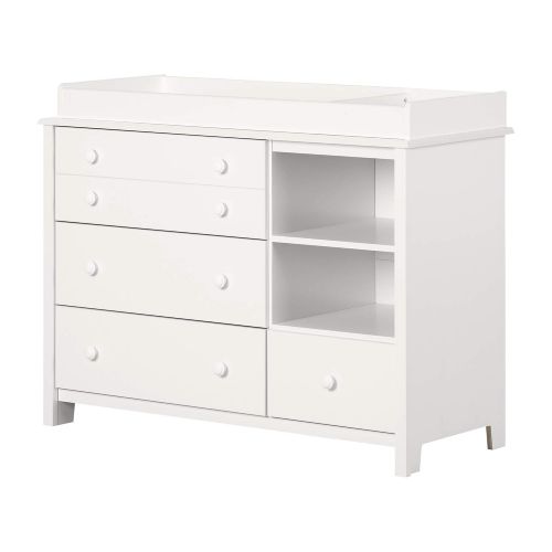  South Shore Little Smileys Changing Table with Removable Changing Station, Pure White