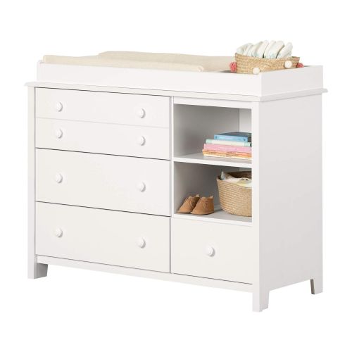  South Shore Little Smileys Changing Table with Removable Changing Station, Pure White