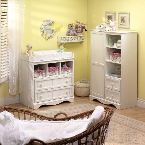  South Shore Savannah Collection Door Chest, Pure White