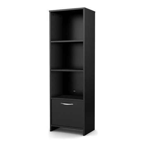  South Shore SoHo 3-Shelf BookcaseMedia Storage, Black