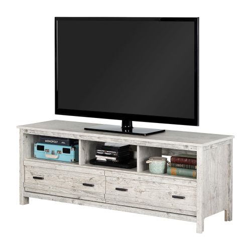  South Shore 11887 Exhibit Stand for TVs up to 60, Seaside Pine ASIN: B07FN1XPZH View on Amazon