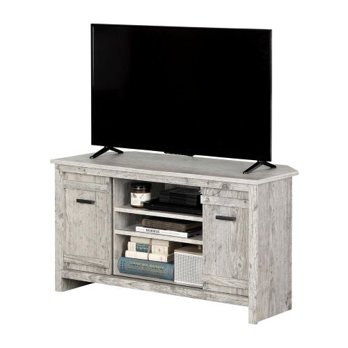  South Shore 11888 Exhibit Corner Stand, for TVs up to 42, Seaside Pine