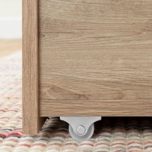  South Shore 11028 Fakto Set of 2 Drawers on Wheels, Rustic Oak