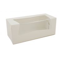 Southern Champion Tray 24303 Paperboard White Window Bakery Box, 9 Length x 4 Width x 3-1/2 Height (Case of 200)