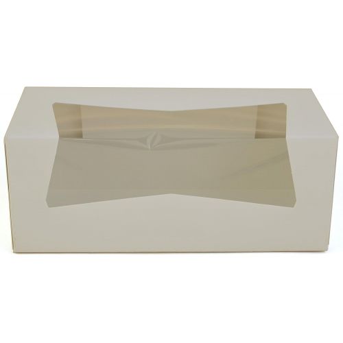  Southern Champion Tray 24303 Paperboard White Window Bakery Box, 9 Length x 4 Width x 3-1/2 Height (Case of 200)