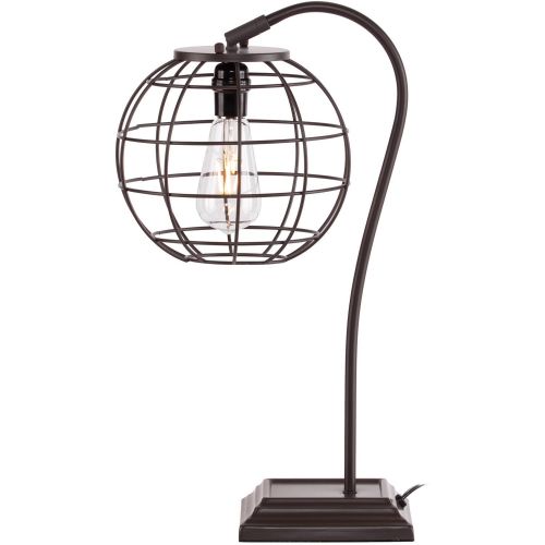  Southern Enterprises Slade Industrial Edison Style Table Lamp, Black