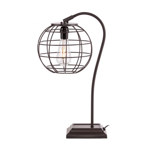  Southern Enterprises Slade Industrial Edison Style Table Lamp, Black