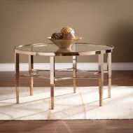 Southern Enterprises Thessaly Cocktail Table, Metallic Gold Finish