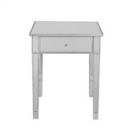 Southern Enterprises Mirage Mirrored Accent Table, Silver