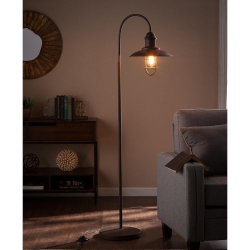  Southern Enterprises Pinsley Caged Bell Floor Lamp