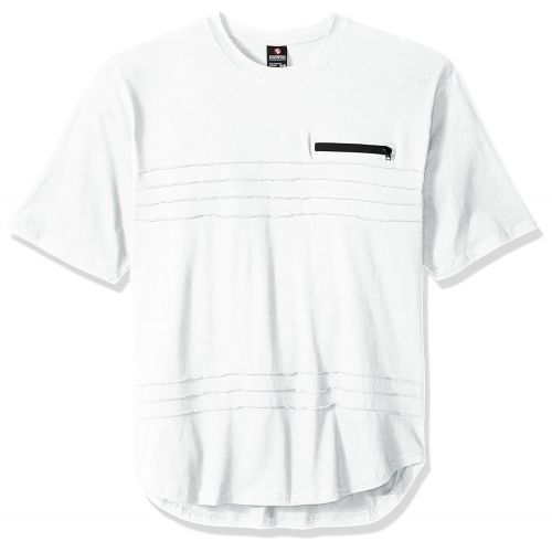  Southpole Mens Big and Tall Short Sleeve Solid Scallop Tee with Pin-Tuck Details