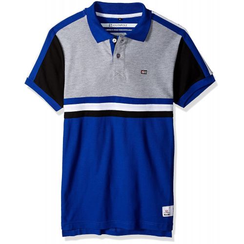  Southpole Mens Short Sleeve Stripe Polo Shirt