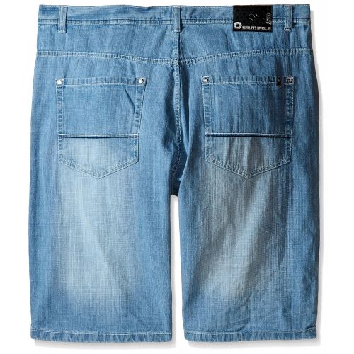  Southpole Mens Big-Tall 4180 Sand Washed Denim Short in Relaxed Fit